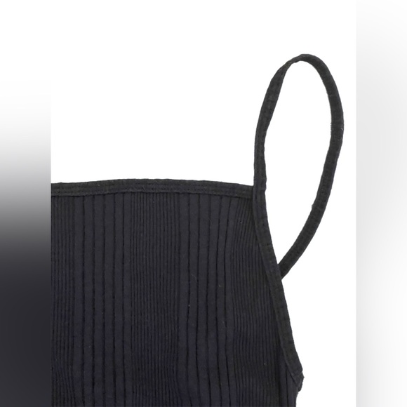 Unsubscribed Black Ribbed Bodysuit - size Small - Picture 3 of 4